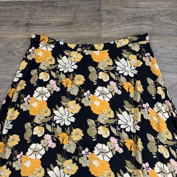 Natural Life Skirt Women XL Floral High Side Slit Maxi Floral Cottage Boho - Picture 2 of 9